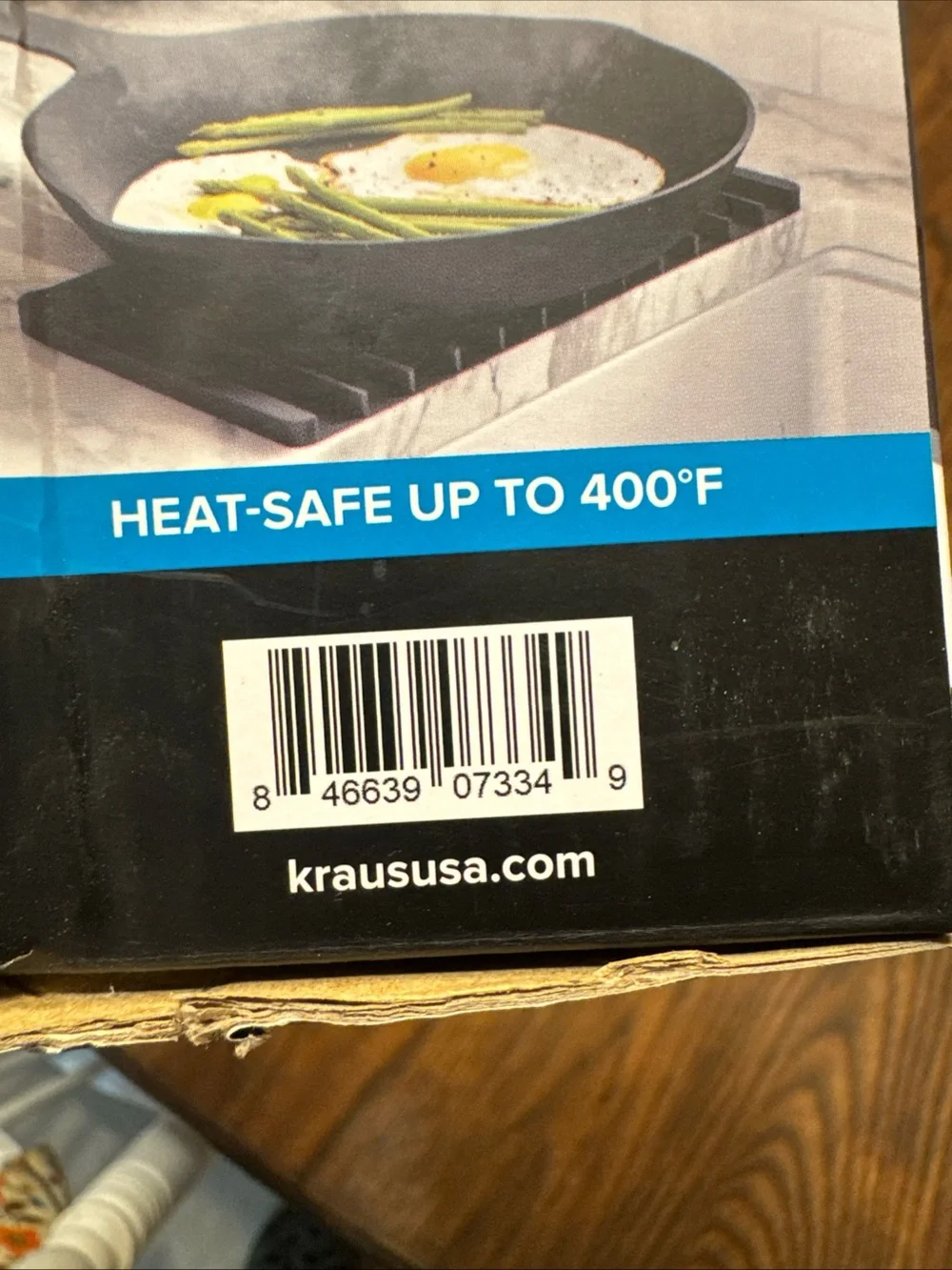 Kraus Self-Draining Silicone Drying Mat Night Black 14-3/4”x8-1/8”x1/2” KDM-10NB